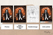 Cat Halloween color by number, a Graphic by Thursdaypaper (Thumbnail 4 of 4)