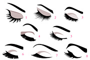 Eyelashes 8 vector illustrations, an Illustration by esylvia (Thumbnail 2 of 2)