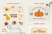 Fall season illustration set, a Seasonal Illustration by NatalieArtShop (Thumbnail 3 of 7)