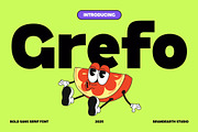 Grefo – Chunky Playful Display Font, a Sans Serif Font by Brand Earth (Thumbnail 1 of 7)