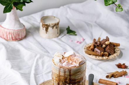Hot chocolate with marshmallow featuring hot, cup, and mug, a Food & Drink Photo by Natasha Breen