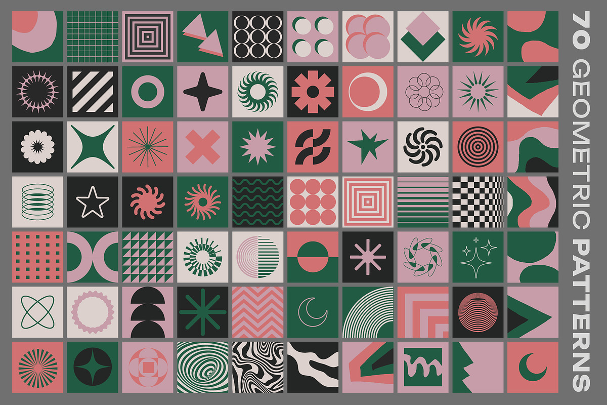 GEOMETRICO - VECTOR GEOMETRIC SHAPES, a Pattern Graphic by craftlove (Photo 4 of 11)