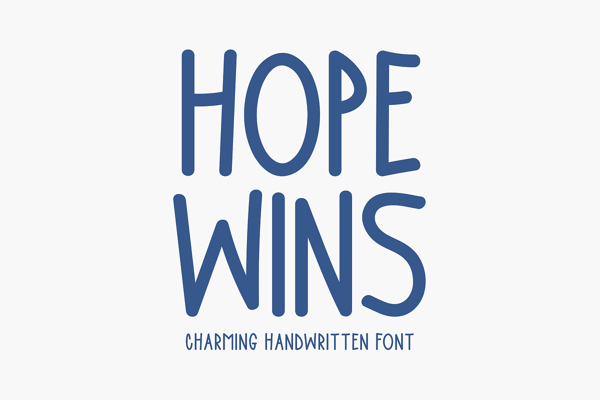 Hope Wins Typeface, a Handwritten Font by Seemly Fonts (Photo 1 of 6)