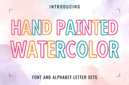 Hand Painted Watercolor Font