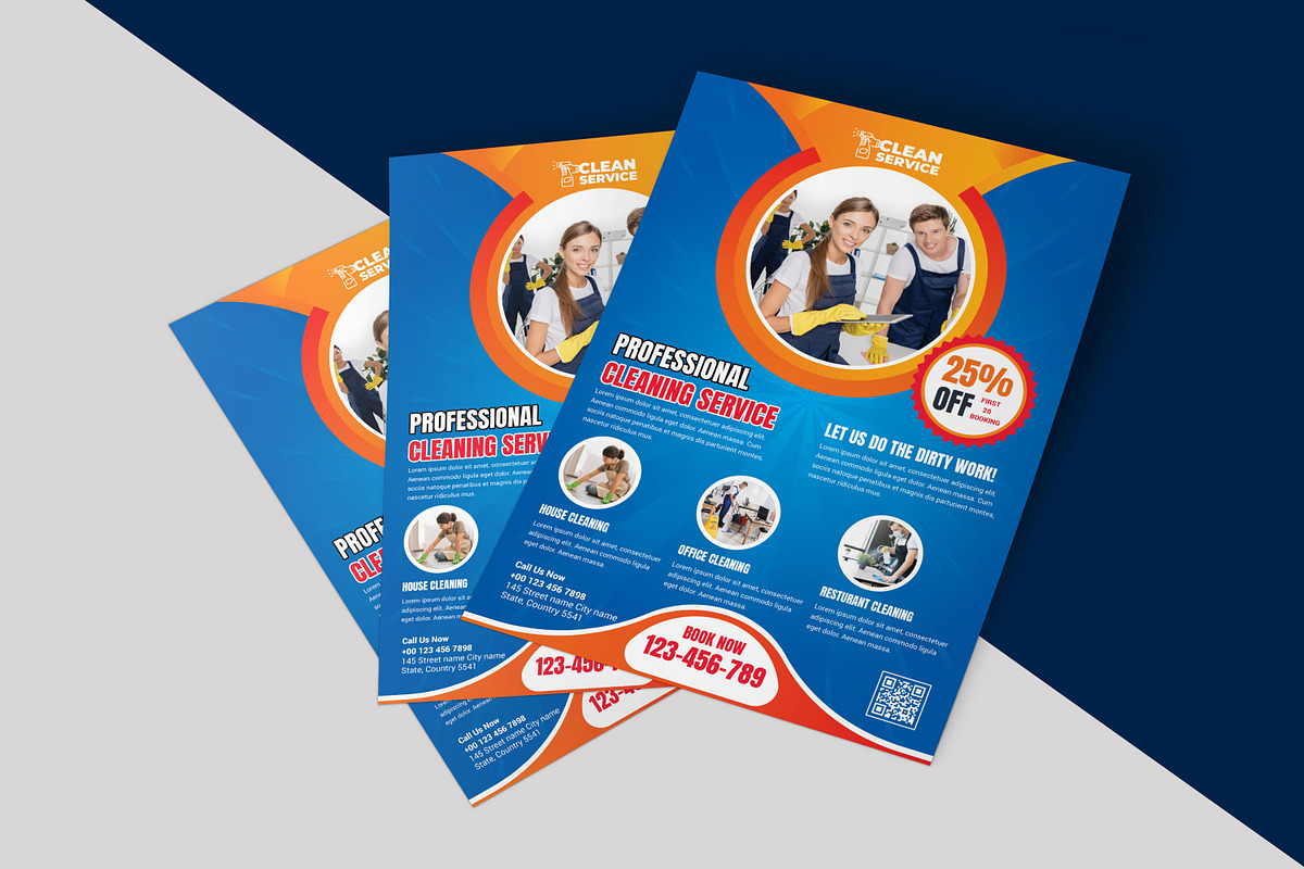 Cleaning Service Flyer Template, a Stationery Template by Ultimate Template Shop (Photo 5 of 6)