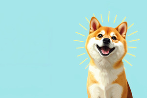 happy shiba dog animal banner, an Animal Photo by Bunny's Little Shop