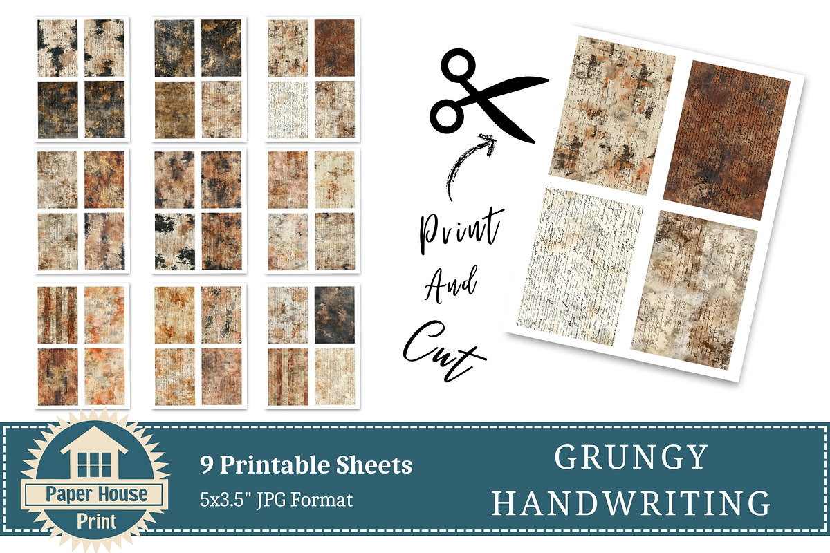 Old Handwriting Junk Journal Pages, an Illustration by NiiiNArt (Photo 7 of 8)