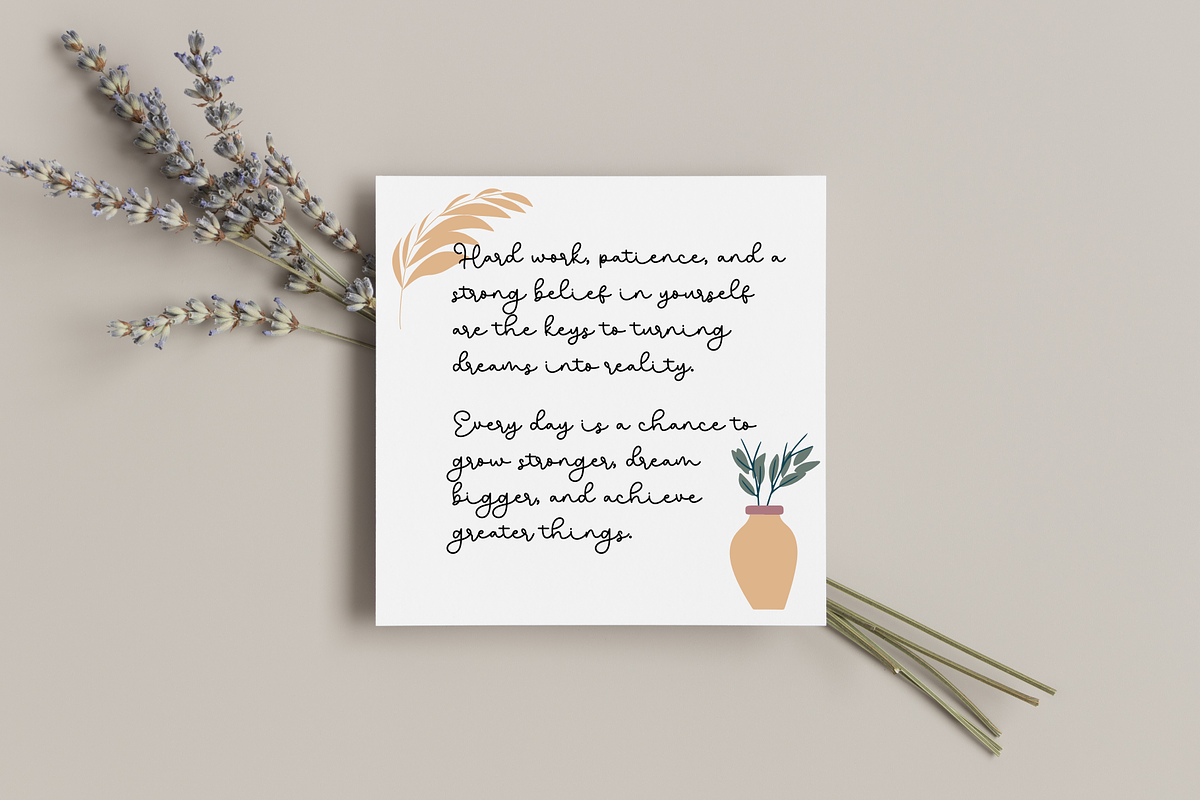 Fendoria, a Handwritten Font by BearyType Studio (Photo 5 of 5)