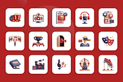 3D Animated Recreation Icon Set, an Object 3D Model by Flat Icons (Thumbnail 4 of 5)