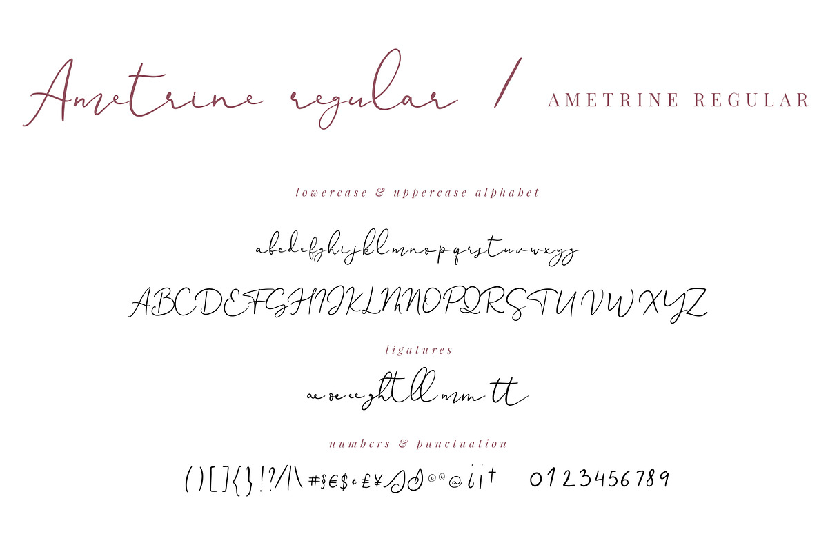 Ametrine, casual font, a Script Font by Art pages (Photo 2 of 16)