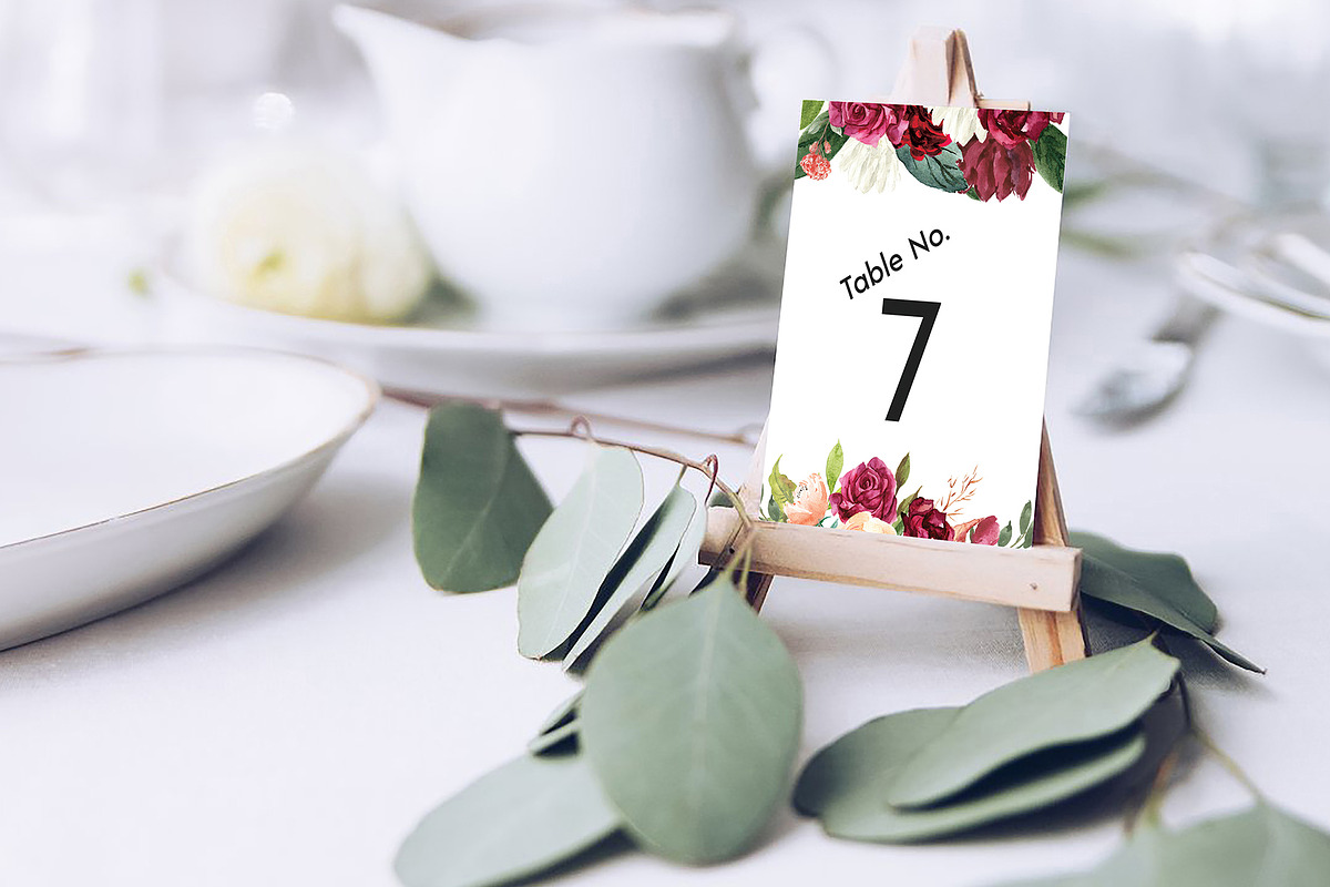 Canva Table Card Template, an Invitation Template by ShineOnWedding (Photo 3 of 11)