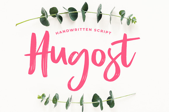 Hugost Handwritten Brush Font preview 8