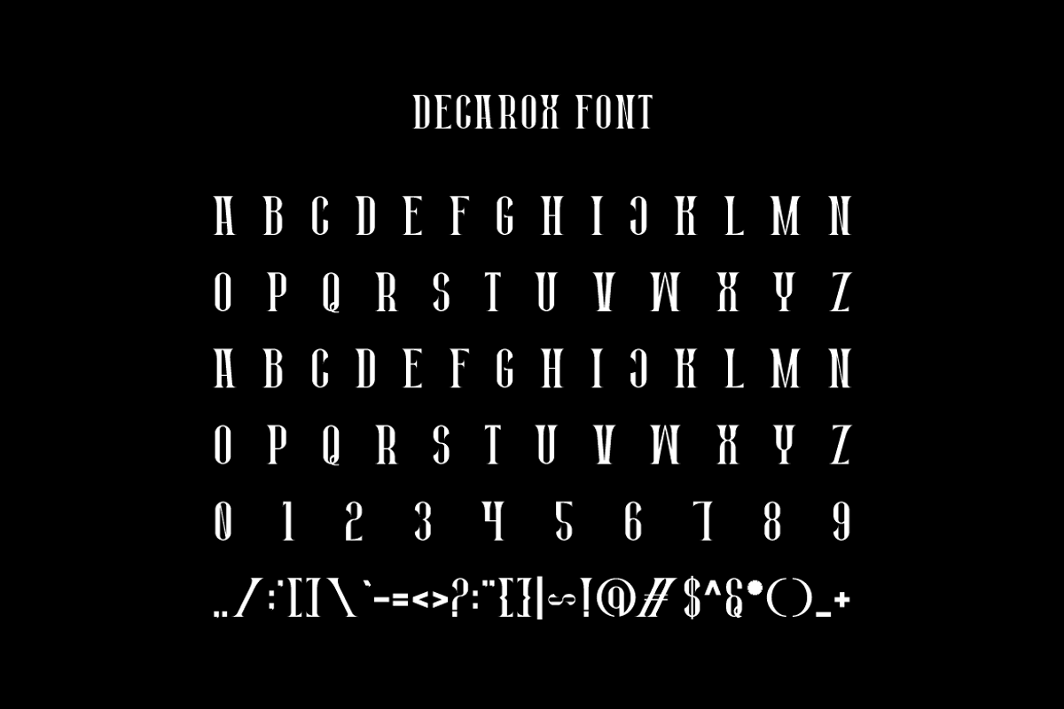 Decarox - Luxury Bold Font, a Serif Font by Iqsiart Studio (Photo 4 of 7)