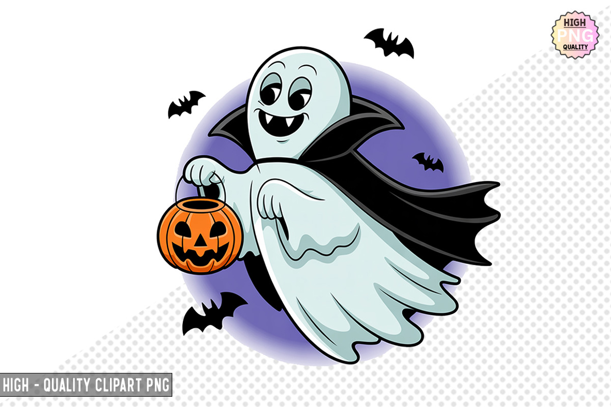 Halloween Ghost Clipart Bundle, a Graphic by crative8112 (Photo 3 of 11)