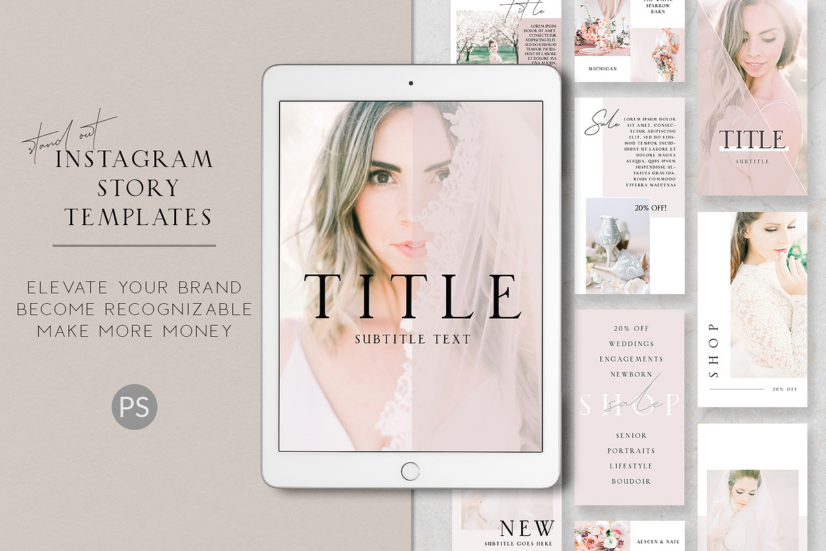 18 Instagram Templates for Creatives, a Social Media Template by CreativeMavenCo. (Photo 1 of 8)