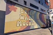 Brick Wall Mockup Template, an Advertising Mockup by PaperMoon (Thumbnail 1 of 4)