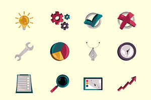Design Process Illustration Set, a Templates & Theme by studiogstock