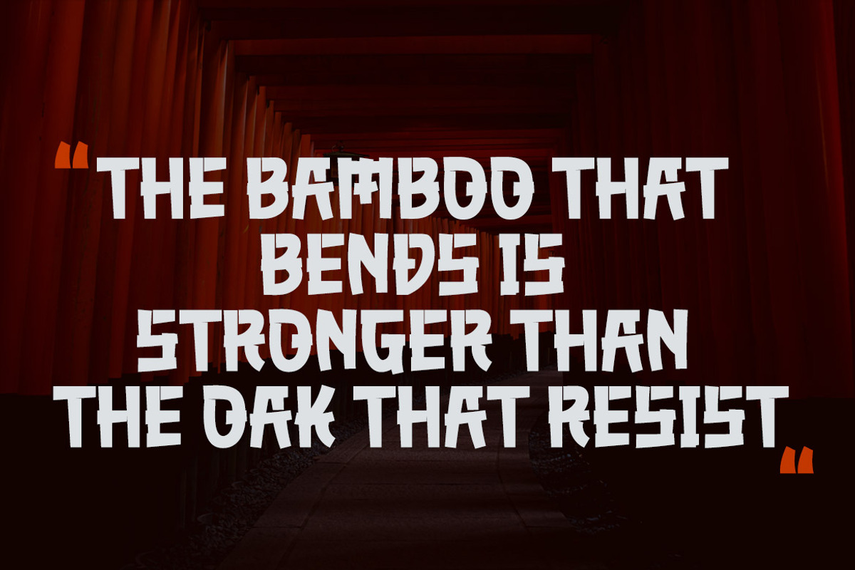 AKUMARU - Japanese style font, a Font by twinstd (Photo 3 of 10)