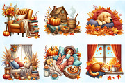 Fall Lazy Day Clipart, an Illustration by Craft Nest (Thumbnail 3 of 5)