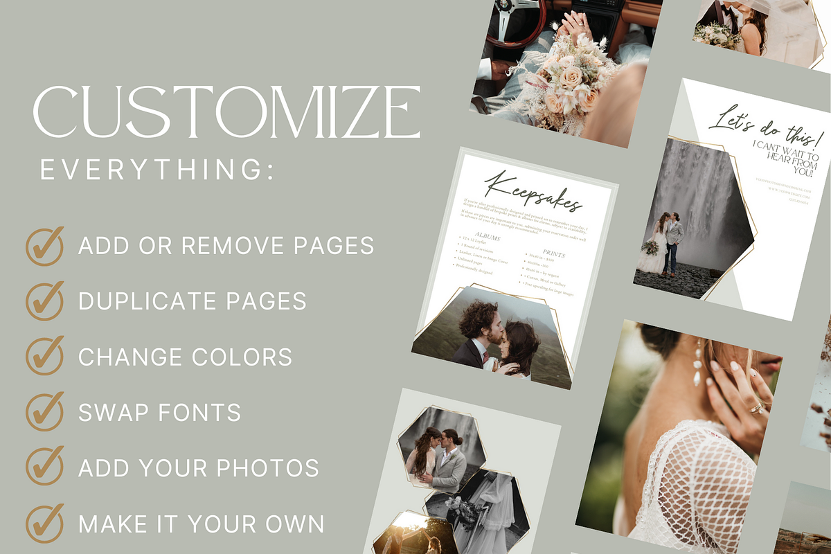 GOLD Wedding Photography Guide, a Magazine Template by Signature Edits (Photo 3 of 11)