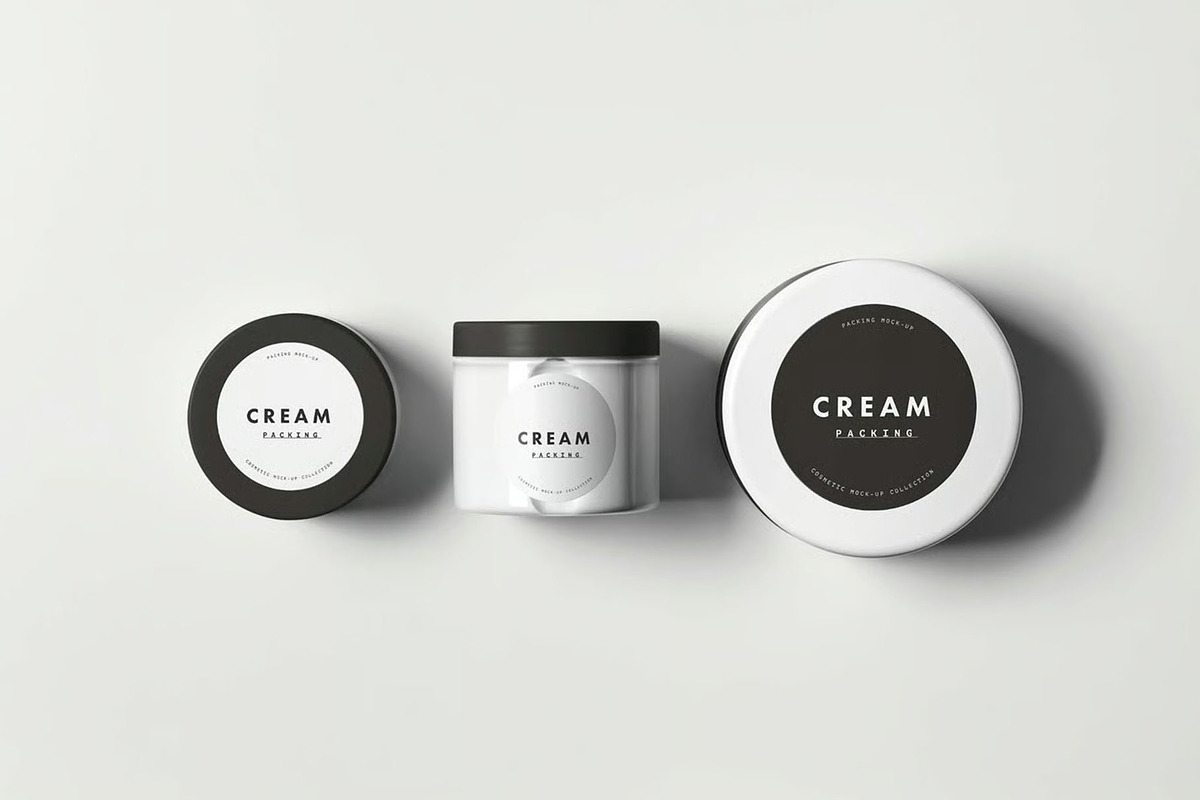 Cosmetic Jars Mock-up, a Packaging Mockup by DesignRushMarket (Photo 5 of 7)