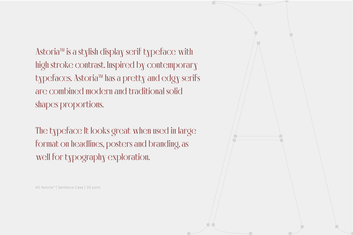 AO Astoria - Display Typeface, a Serif Font by OwunStudio (Photo 21 of 25)