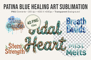 Patina Blue Healing Art Sublimation, an Illustration by Artnoy (Thumbnail 1 of 8)