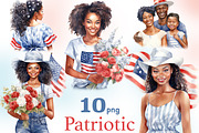 Patriotic Clipart PNG Set 4Th Of Jul, a Seasonal Illustration by GlamArtZhanna (Thumbnail 1 of 4)