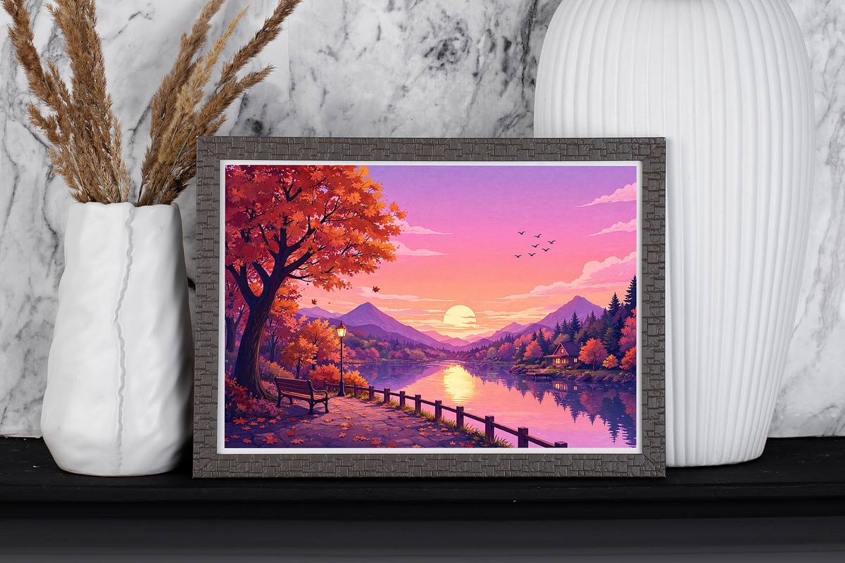Autumn Fall Landscape Wallpaper, a Wallpaper Graphic by Forhadx5 (Photo 8 of 9)
