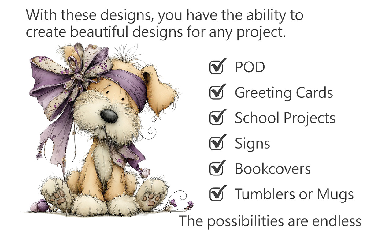 Whimsical Dog Clipart, an Illustration by Pixels.Craft (Photo 3 of 5)