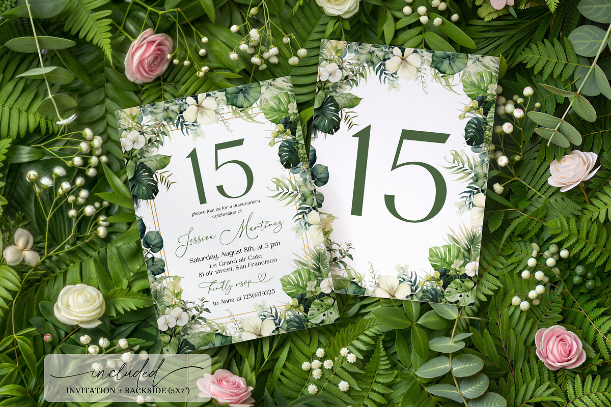 Mis Quince Años Invitation, a Templates & Theme by VeliusCreativeStudio (Photo 2 of 3)