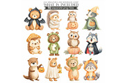 Woodland Halloween Clipart, an Illustration by CharmClipart (Thumbnail 4 of 7)