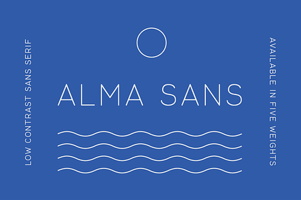 Alma Sans - 5 weights sans serif