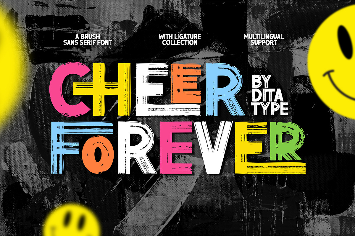 Cheer Forever, a Sans Serif Font by Ditatype (Photo 1 of 10)