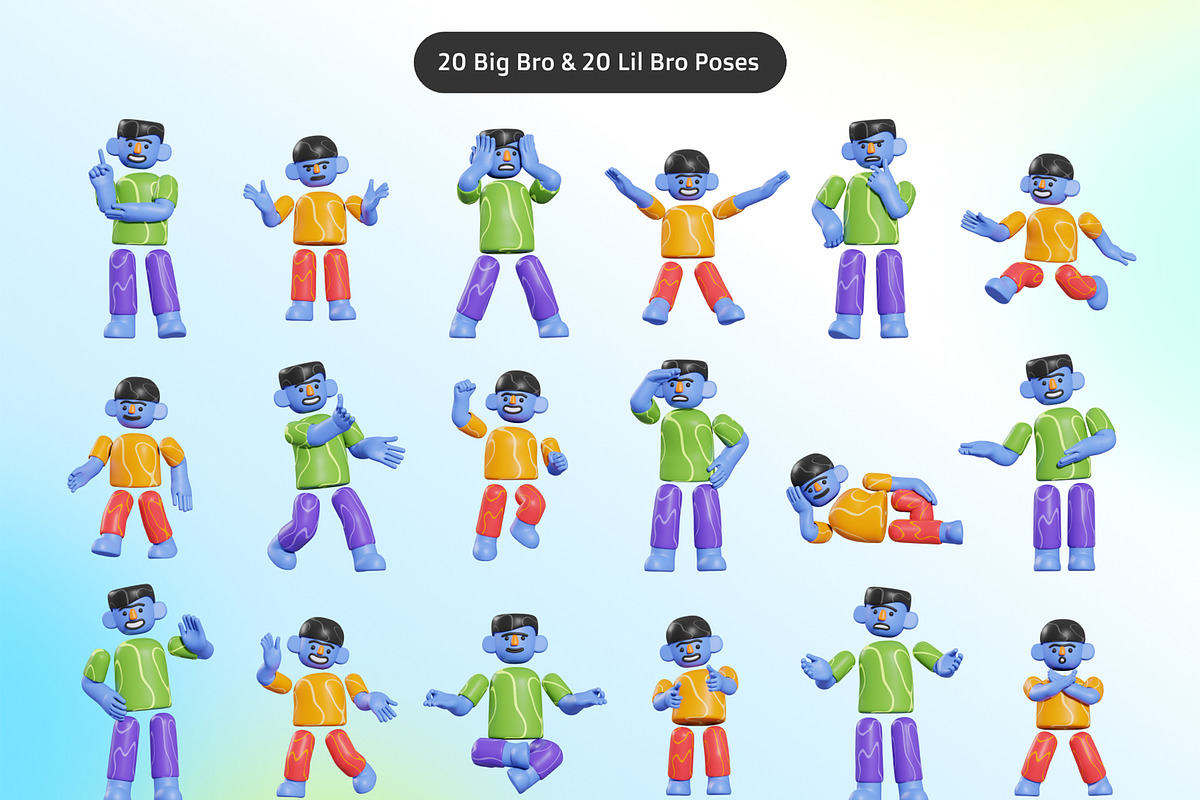 MABRO - 3D Characters, a Characters & Person 3D Model by Rakata Studio (Photo 6 of 8)