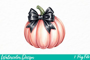 Fall Watercolor Pumpkin PNG Autumn, an Illustration by Watercolor design (Thumbnail 1 of 3)