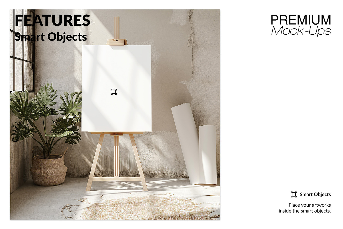 Boho Canvas Mockup - 4 Sizes, a Household Mockup by mock-ups (Photo 3 of 8)