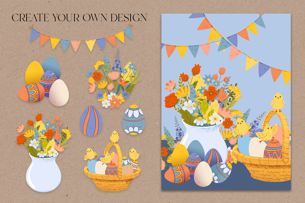 Easter Eggs Clipart, a Seasonal Illustration by LukaJreym (Photo 5 of 9)
