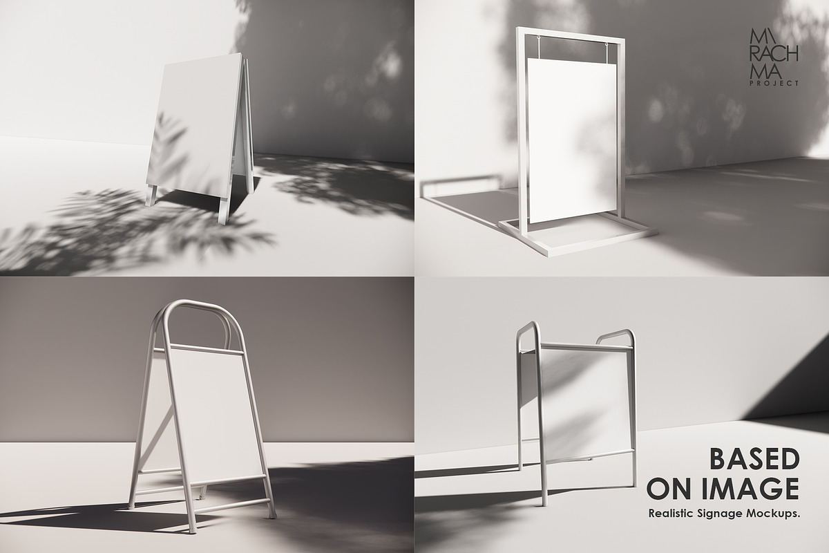 Signage Mockup Set, an Advertising Mockup by Mirachma Project (Photo 2 of 11)