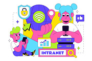 10 Intranet Technology Illustration, a Technology Illustration by denayunebgt (Thumbnail 4 of 4)
