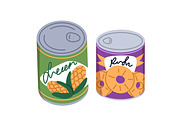 Tin cans and bottles, preserves set, a Food Illustration by Good Studio (Thumbnail 6 of 6)