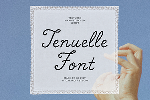 Tenuelle Hand-Stitched Script Font, a Script Font by gafaroff studio