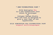 Silk Remington Pro Typewriter Font, a Serif Font by Jadugar Design Studio (Thumbnail 2 of 11)