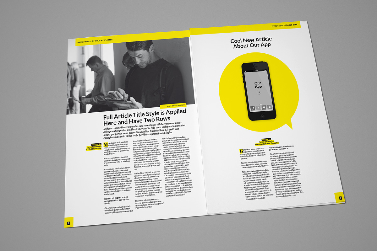Startup Newsletter, a Brochure Template by IndieStock