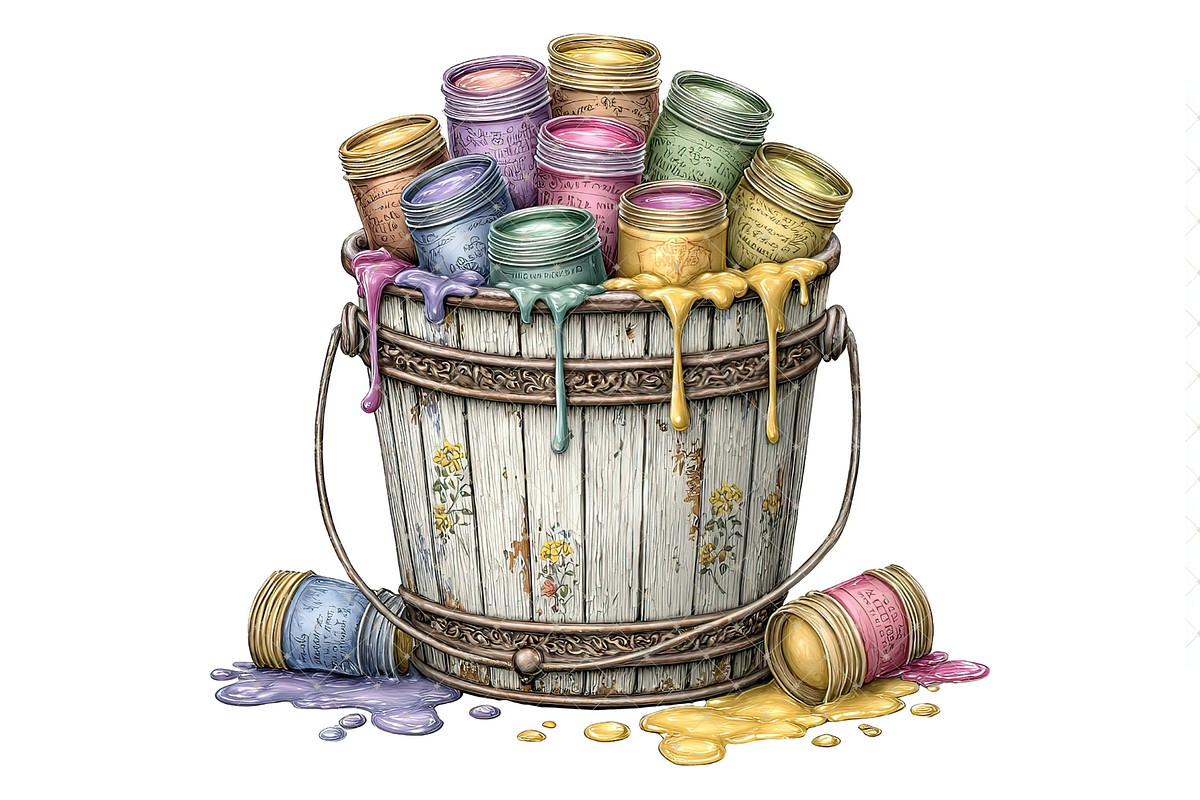 Paint Bucket Clipart PNG, an Illustration by Memories By Lea (Photo 9 of 18)