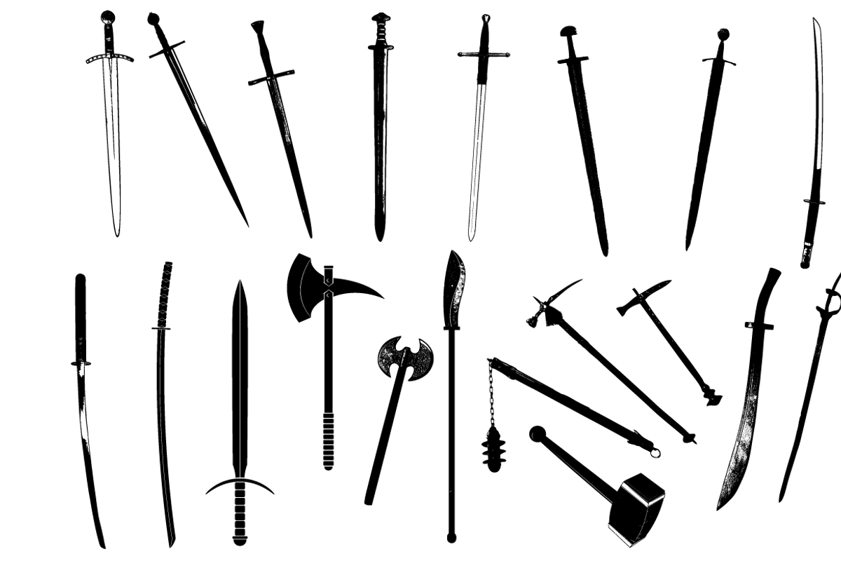 Weapons Vector Pack, an Illustration by Go Media's Arsenal