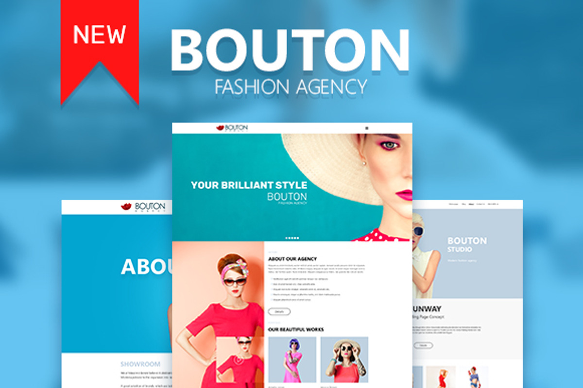 Bouton Fashion & Modeling Site Theme, a HTML Template by Oleg Ribar (Photo 1 of 6)