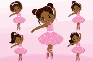 Vector African American Ballerina