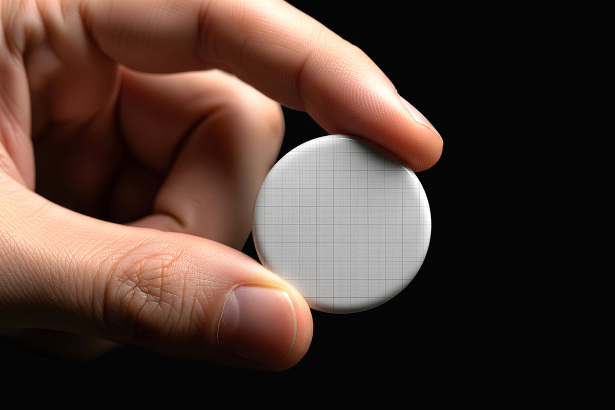 Realistic Button Badge Mockup, a Product Mockup by graphypix (Photo 3 of 4)