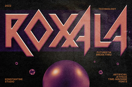 Roxala - Futuristic Band Fonts, a Sans Serif Font by Konstantine Studio